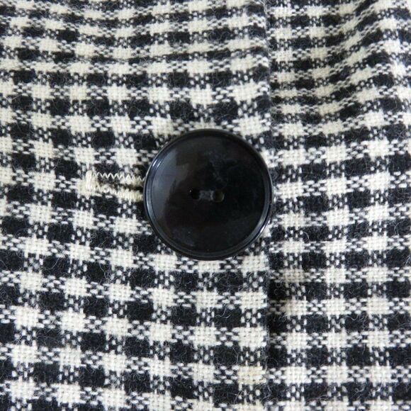 Vintage 60s Specialty House M Wool Crop Jacket Blazer Black Check Made In USA - Picture 7 of 8